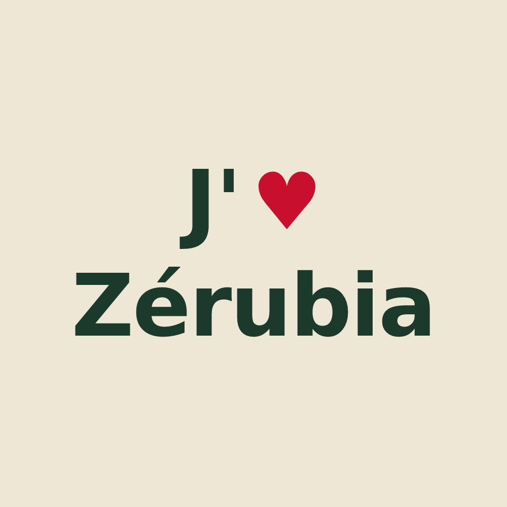 Tote bag personnalisé Zérubia — design J'aime Zérubia