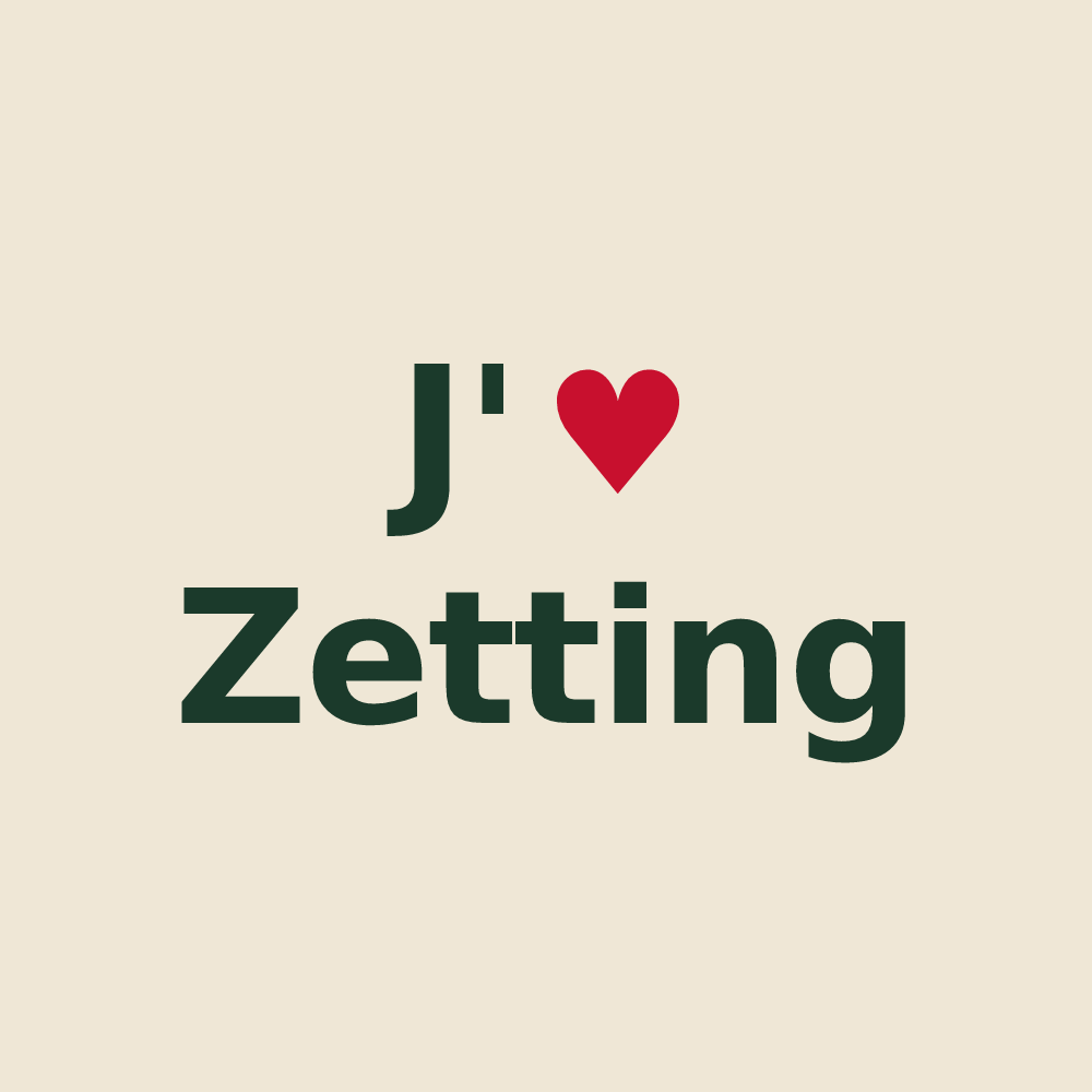 Tote bag personnalisé Zetting — design J'aime Zetting