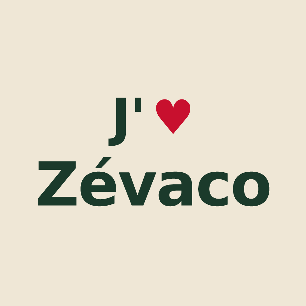 Tote bag personnalisé Zévaco — design J'aime Zévaco