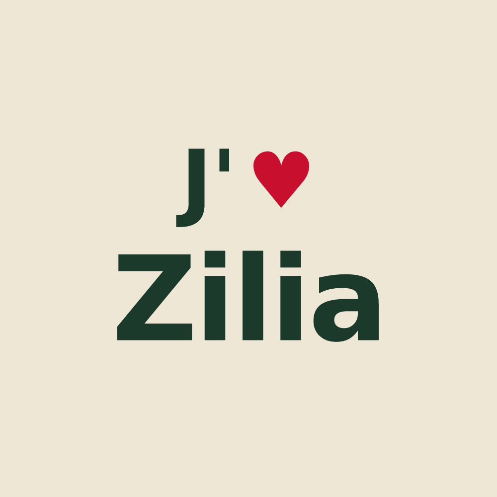 Tote bag personnalisé Zilia — design J'aime Zilia