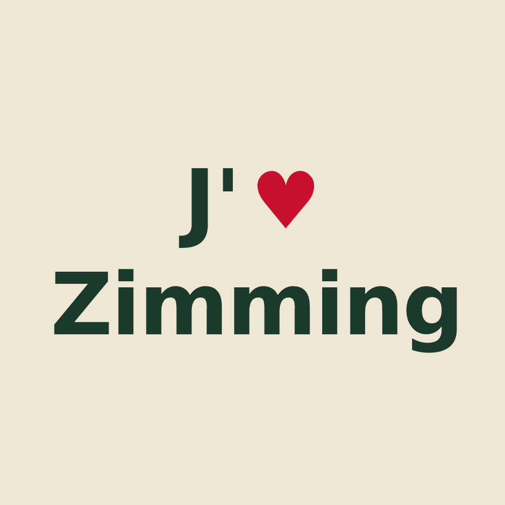 Tote bag personnalisé Zimming — design J'aime Zimming