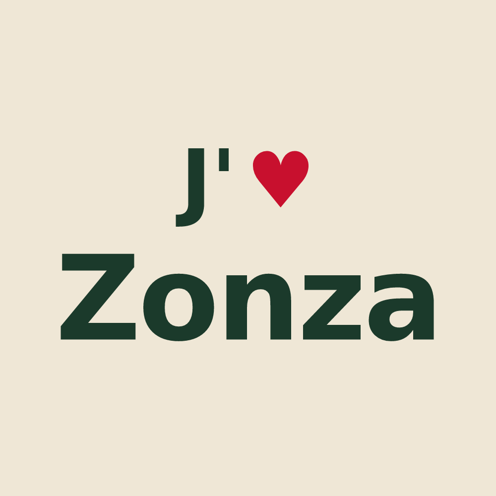 Tote bag personnalisé Zonza — design J'aime Zonza