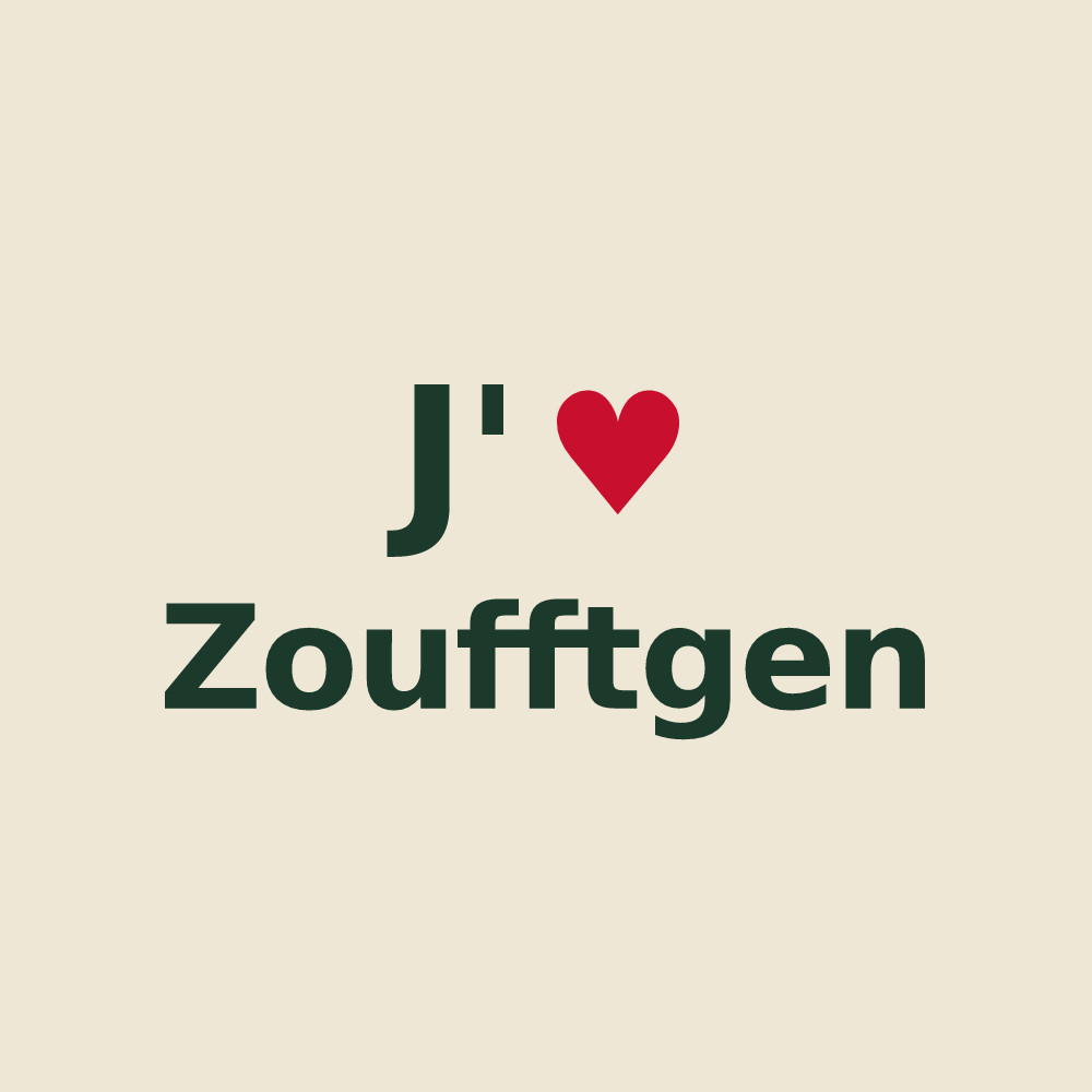 Tote bag personnalisé Zoufftgen — design J'aime Zoufftgen