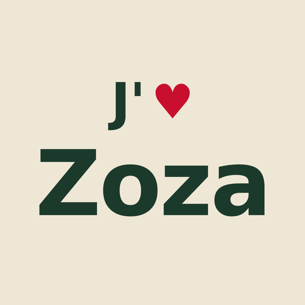 Tote bag personnalisé Zoza — design J'aime Zoza